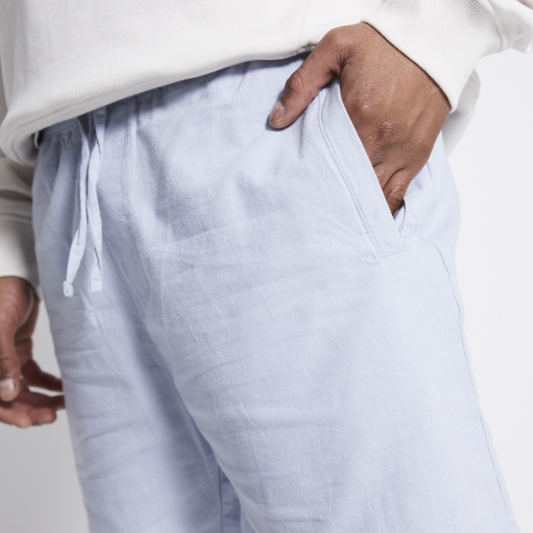 Linen blend shorts "August" Blue